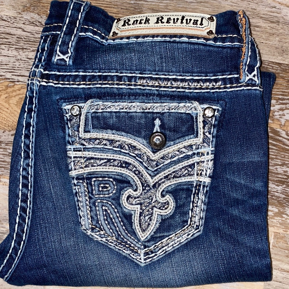 Rock Revival Women's Skinny Jeans - Deep Blue